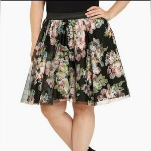 Torrid - Size 3 - Floral Tulle Layered Mini Skirt